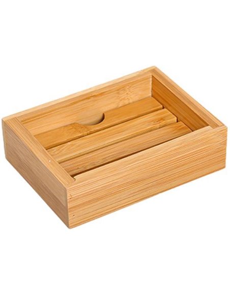 Σαπουνοθήκη από bamboo 8x10,8x3εκ.