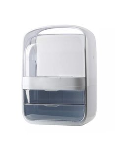 Θήκη οργάνωσης καλλυντικών λευκή 27x19,5xΥ36,5εκ.