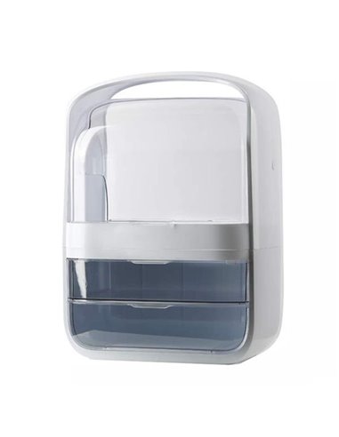 Θήκη οργάνωσης καλλυντικών λευκή 27x19,5xΥ36,5εκ.