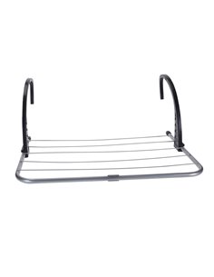 Απλώστρα μπαλκονιού από αλουμίνιο με αναδιπλούμενες βάσεις Y16x52x33εκ.