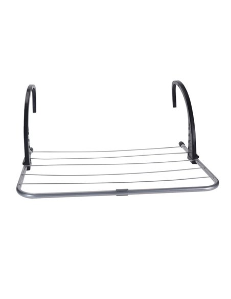 Απλώστρα μπαλκονιού από αλουμίνιο με αναδιπλούμενες βάσεις Y16x52x33εκ.