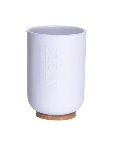 Ποτήρι μπάνιου πλαστικό λευκό Ø7xΥ11εκ.