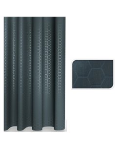 Κουρτίνα μπάνιου 92γρ. με 12 κρίκους πετρόλ  180x180εκ