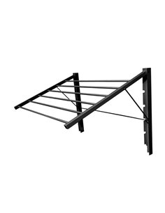 Απλώστρα τοίχου πτυσσόμενη μαύρη Π82x55εκ