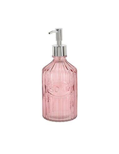 Dispenser υγρού σαπουνιού σκούρο ροζ 450ml Ø8,3xY21εκ.