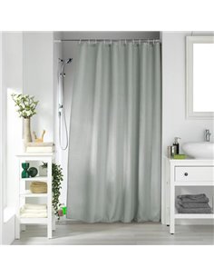 Κουρτίνα μπάνιου Jaquared "Quartz" 180xΥ200εκ με κρίκους γκρι ανοιχτό