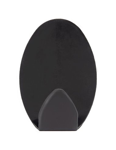 Αυτοκόλλητα άγκιστρα σετ 3 Υ2x3,5x4εκ. μαύρο