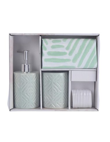 Σετ αξεσουάρ μπάνιου 3 τμχ κεραμικό βεραμάν