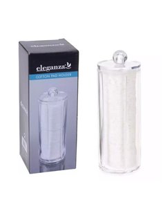 Θήκη για δίσκους ντεμακιγιάζ ακρυλική διάφανη Ø7xΥ20εκ.