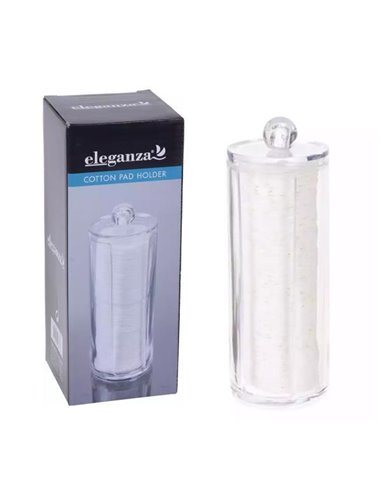 Θήκη για δίσκους ντεμακιγιάζ ακρυλική διάφανη Ø7xΥ20εκ.