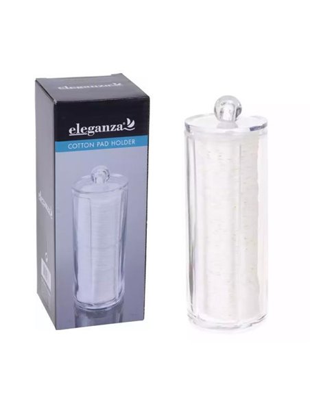 Θήκη για δίσκους ντεμακιγιάζ ακρυλική διάφανη Ø7xΥ20εκ.