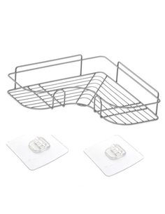 Γωνιακό επιτοίχιο ράφι μπάνιου inox‎ 26,7x12xΥ4,5εκ.