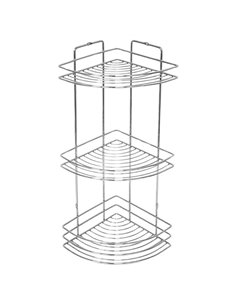 Ραφιέρα μπάνιου γωνιακή Nextdeco 3 ράφια επιχρωμιωμένο ατσάλi Υ48xØ19εκ