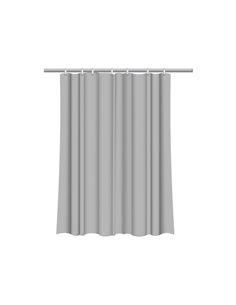 Κουρτίνα μπάνιου με 12 κρίκους γκρί Υ200x180εκ.
