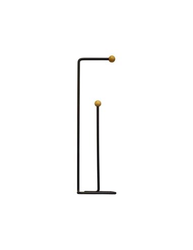 Χαρτοθήκη επιδαπέδια μαύρη Υ56x14.5x14.5εκ.