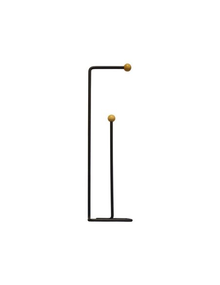 Χαρτοθήκη επιδαπέδια μαύρη Υ56x14.5x14.5εκ.