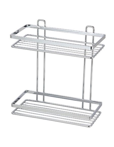 Εταζέρα μεταλλική για το μπάνιο με 2 ράφια 25x12x27εκ.