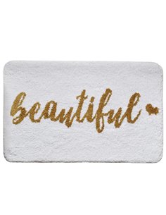 Χαλάκι μπάνιου Beautiful λευκό 50x80εκ.