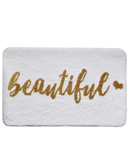Χαλάκι μπάνιου Beautiful λευκό 50x80εκ.