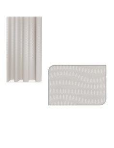 Κουρτίνα μπάνιου 92γρ με 12 κρίκους μπεζ 180x180εκ.