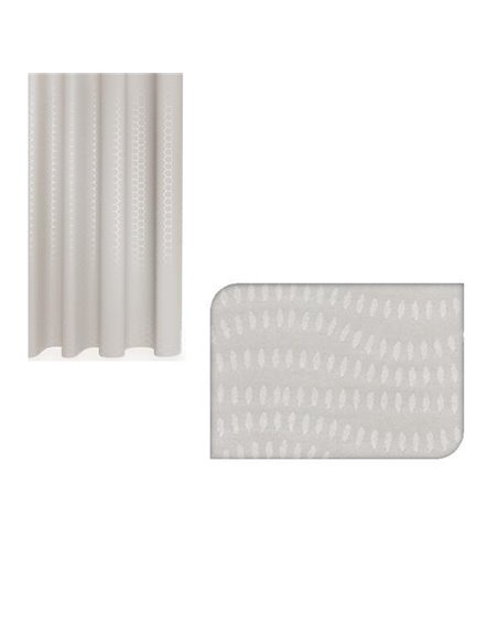 Κουρτίνα μπάνιου 92γρ με 12 κρίκους μπεζ 180x180εκ.