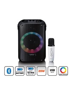 Σύστημα καραόκε με Bluetooth, ασύρματο μικρόφωνο και φωτισμό LED. 2