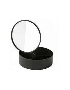 Καθρέφτης με θήκες οργάνωσης σε μαύρο χρώμα 14x5εκ.