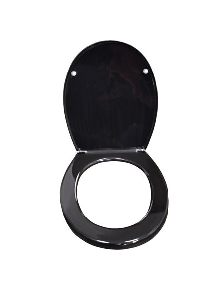 Κάλυμμα λεκάνης με απαλό κλείσιμο Υ0,46x46,5x36,2εκ. μαύρο