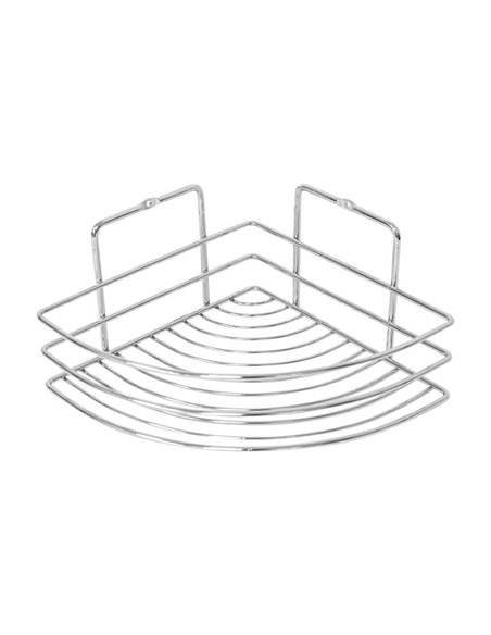 Ράφι μπάνιου γωνιακό Nextdeco επιχρωμιωμένο ατσάλι Υ10xØ19εκ