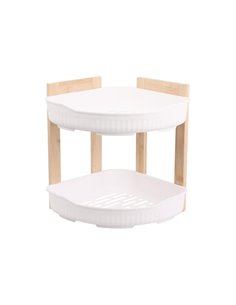 Ραφιέρα μπάνιου γωνιακή bamboo 2 ράφια Υ27x23x23εκ.