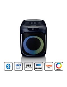 Party Speaker 100W με Bluetooth, ασύρματο μικρόφωνο και φωτισμό LED. 2