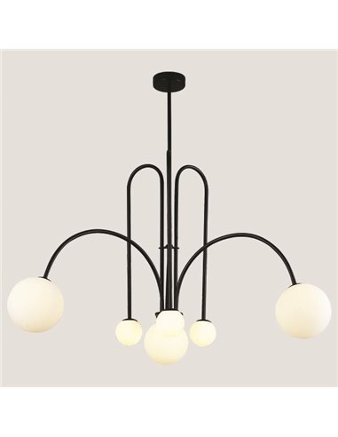 Φωτιστικό οροφής από μέταλλο και γυαλί Y85xØ100εκ.