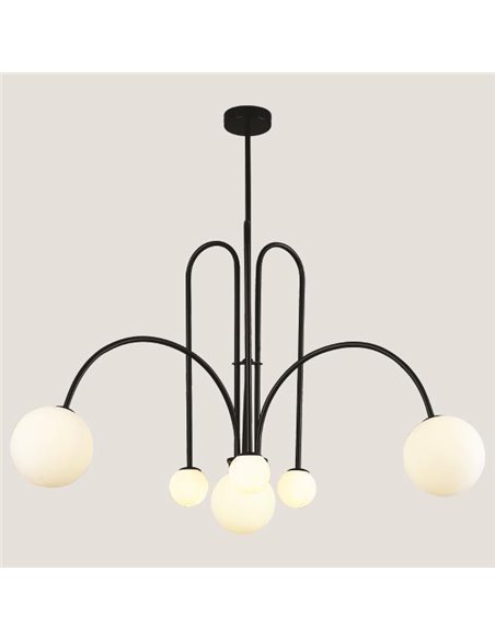 Φωτιστικό οροφής από μέταλλο και γυαλί Y85xØ100εκ.