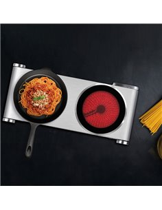 Επιτραπέζια διπλή ηλεκτρική κεραμική εστία, 2400W. 2