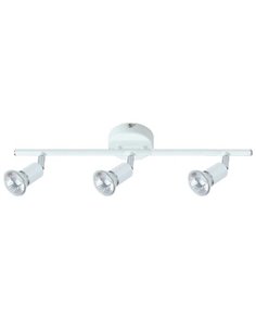 Irma III σποτ τριπλό σε ράγα επιτοίχιο Ø8x 50,5xY15εκ. λευκό