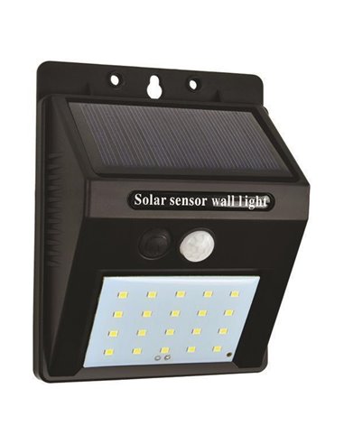 Φωτιστικό τοίχου φωτοβολταϊκό με φωτοκύτταρο 0,55W 6500Κ 9,8x12,6x5εκ.