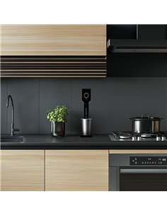 Φραπεδιέρα με inox ποτήρι και πλήκτρο push, 100W, σε μαύρο ματ χρώμα. 2