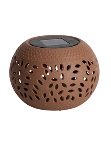 Ηλιακό φανάρι εξωτερικού χώρου PP καφέ Y10,5x Ø15εκ.