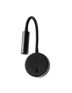 Απλίκα bed LED 3W στρογγυλή Ø9 x Υ39εκ. μαύρη