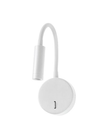 Απλίκα bed LED 3W στρογγυλή Ø9 x Υ39εκ. λευκή