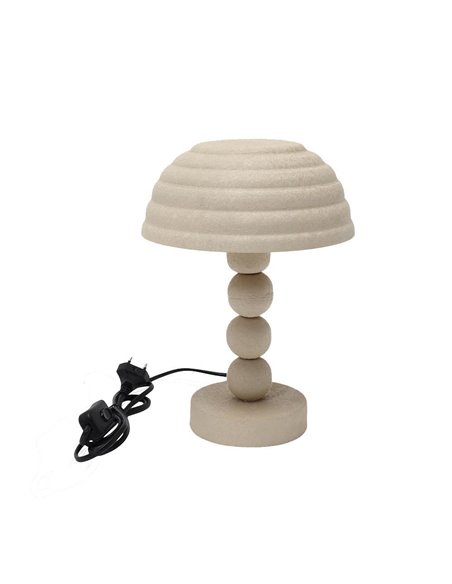 Φωτιστικό επιτραπέζιο μεταλλικό ματ Nextdeco μπεζ Υ29xØ20εκ.