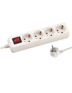 Πολύμπριζο 4θέσεων με διακόπτη, 3m μήκος και προστασία επαφών