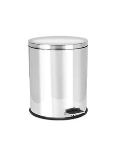 Κάδος απορριμάτων inox με πεντάλ 5l.