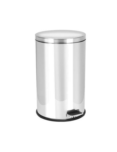 Κάδος απορριμάτων inox με πεντάλ 20l. Y43εκ. Ø29εκ.