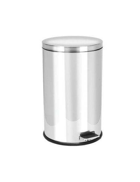 Κάδος απορριμάτων inox με πεντάλ 20l. Y43εκ. Ø29εκ.