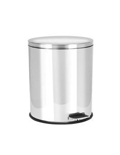 Κάδος απορριμάτων inox με πεντάλ 12l. Y38εκ. Ø24,5εκ.