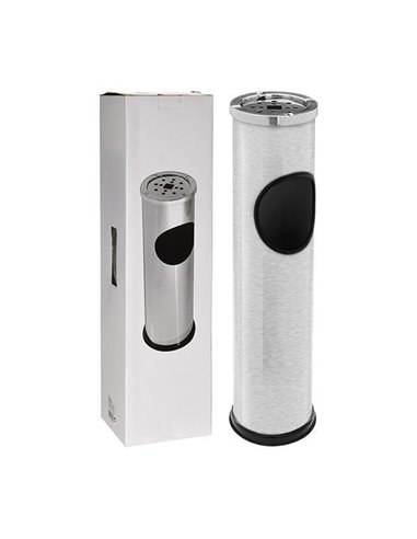 Καλάθι αχρήστων-σταχτοδοχείο ανοξείδωτο Ø14,7xY56,6εκ.