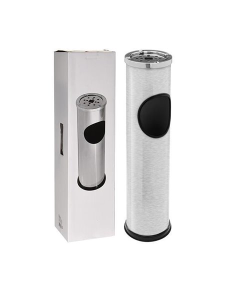 Καλάθι αχρήστων-σταχτοδοχείο ανοξείδωτο Ø14,7xY56,6εκ.