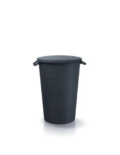 Κάδος απορριμάτων KEDEN μαύρος 120L Υ67x Φ 69,6εκ.