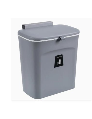 Κάδος απορριμμάτων 9lt, Y30x26x16εκ. για τα ντουλάπια γκρι